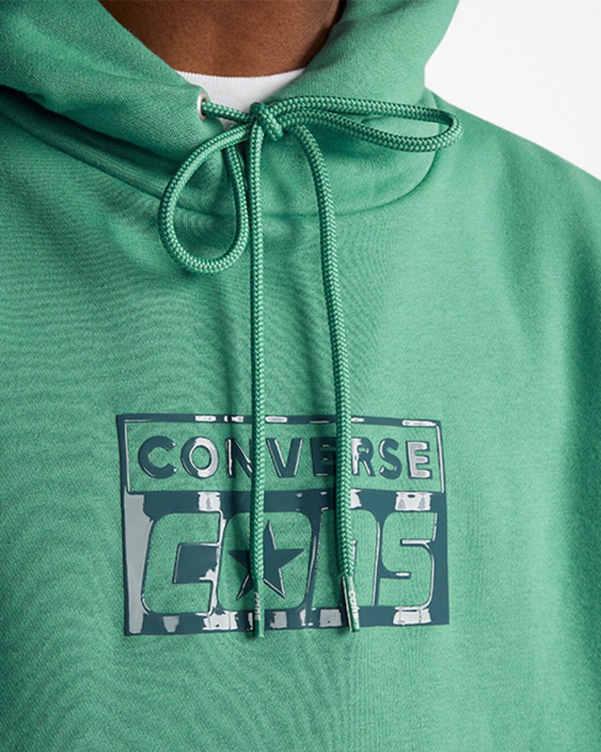 Mikiny S Kapucňou Converse CONS Fleece Pullover Panske Zelene | SK M5EBH3